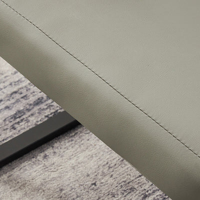 Contemporary Scandinavian Square Carbon Steel Nappa Leather Chair Backrest For Living Room