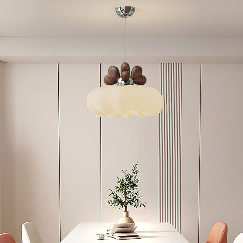 Contemporary Creative Pumpkin Heart-Shaped Iron Acrylic LED Pendent Light For Bedroom