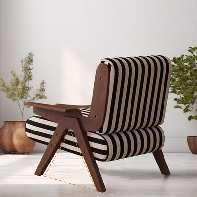 Traditional French Rectangular Velvet Solid Wood Accent Chair Backrest Armrest For Living Room