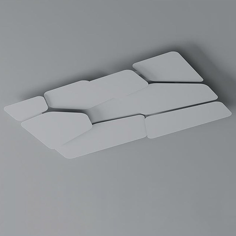 Luz de techo LED empotrada de hierro acrílico cuadrado rectangular contemporáneo escandinavo para dormitorio 