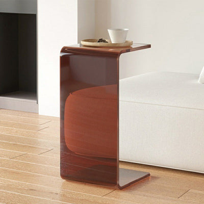 Table d'appoint rectangulaire en acrylique minimaliste moderne pour salon 