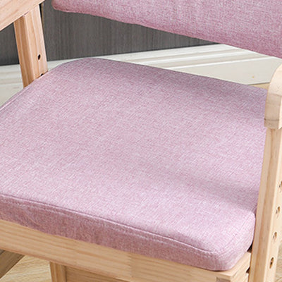 Modern Minimalist Adjustable Solid Pine Wood Cotton Linen Foam Sponge Kids Chair For Bedroom