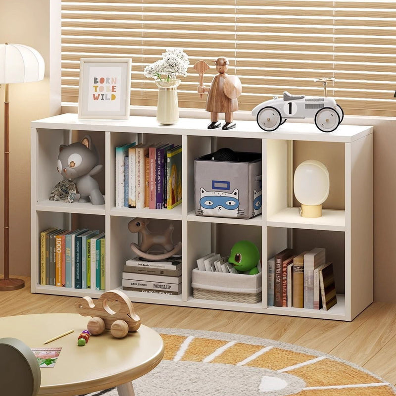 Contemporary Scandinavian Square Steel Modular Bookshelf 4/6-Cabinet For Living Room