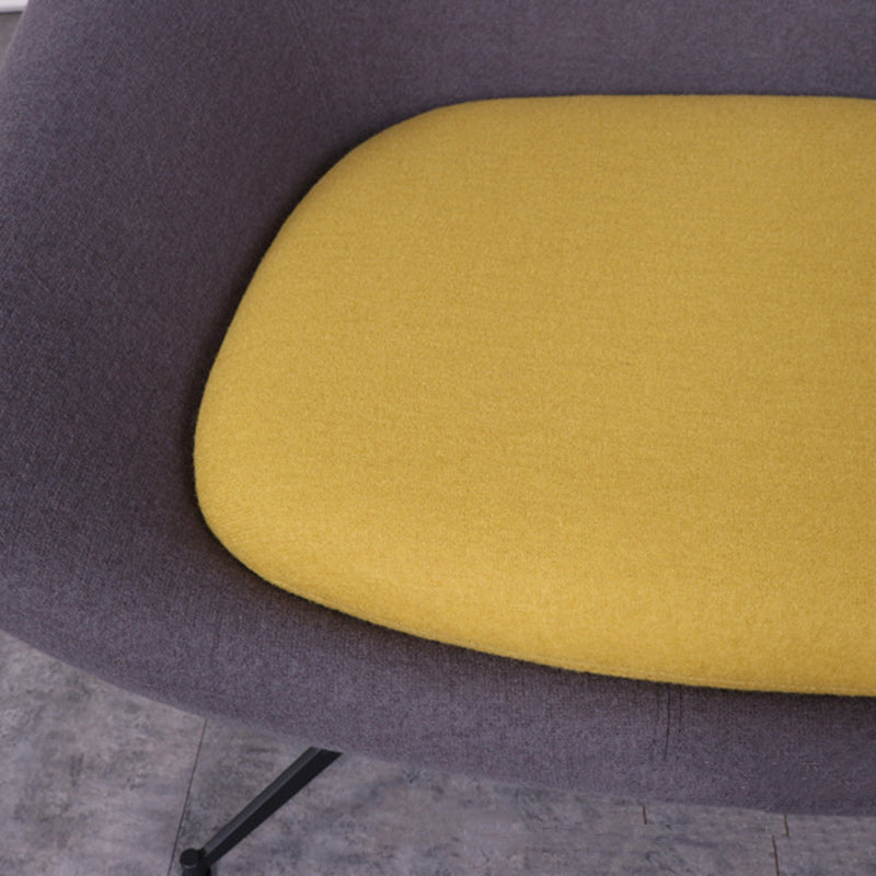Moderno Minimalista Hierro Tela Esponja Silla de Arco Cuadrado Silla de Salón Respaldo para Sala de Estar 