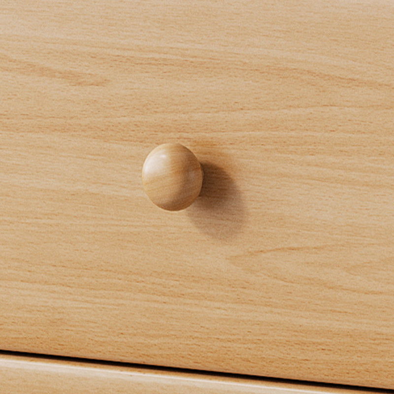 Table de chevet moderne minimaliste en bois massif de caoutchouc avec 1/2 tiroir pour chambre 