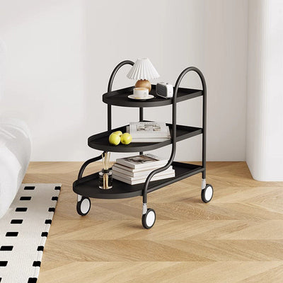 Modern Minimalist Rectangular Steel Side Table 3-Tier For Living Room
