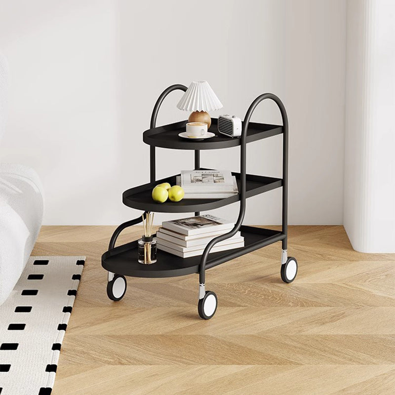 Modern Minimalist Rectangular Steel Side Table 3-Tier For Living Room