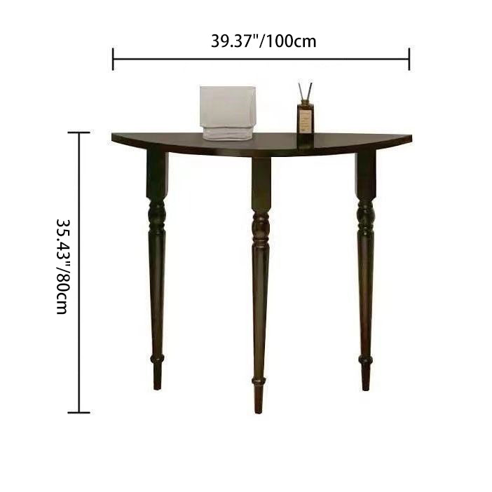 Traditional French Half-Circle Pine Wood Solid Wood Console Table For The Entryways