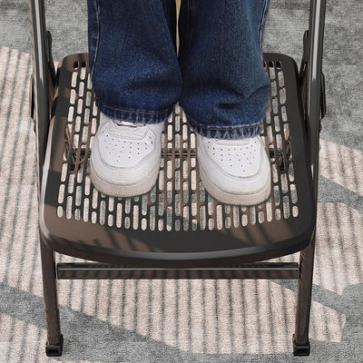Modern Minimalist Rectangular PP Carbon Steel Desk Chair Backrest Armless For Home Office