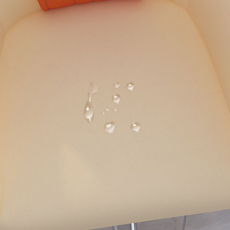 Zeitgenössischer skandinavischer Kurvenquadrat PU Leder Stahl Nylon Schreibtischstuhl Rückenlehne Arm für das Home Office 