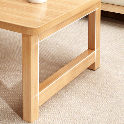 Table basse rectangulaire pliante moderne minimaliste en bois massif pour salon 