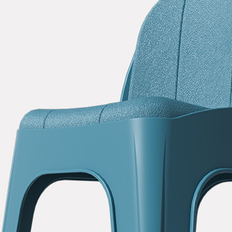 モダンミニマリストスクエアハーフラウンドPPプラスチックチェア背もたれリビングルーム用 