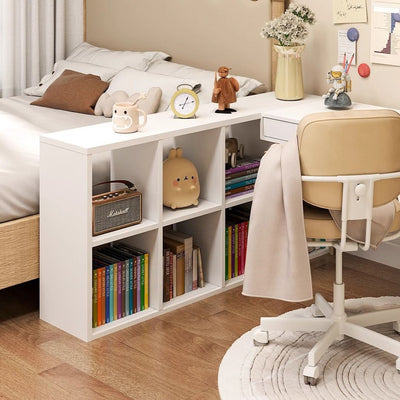 Contemporary Scandinavian Square Steel Modular Bookshelf 4/6-Cabinet For Living Room