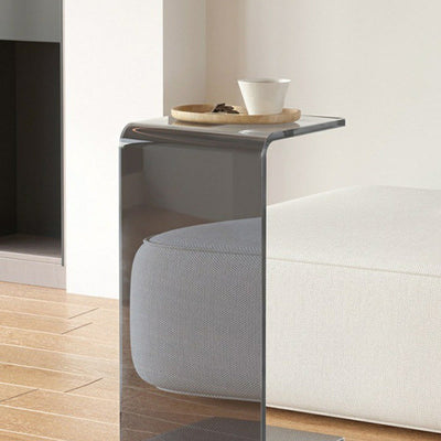 Table d'appoint rectangulaire en acrylique minimaliste moderne pour salon 