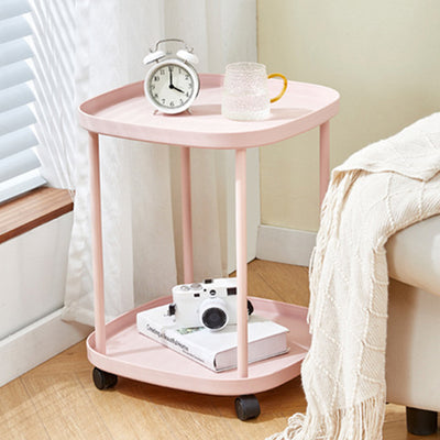 Modern Minimalist Rectangular PP Carbon Steel Side Table 2/3 Tier For Living Room