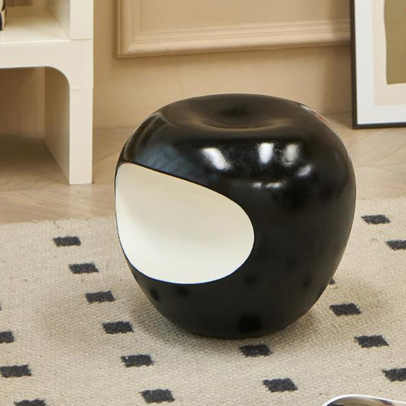 Moderne Art Deco Apfel Rundharz Stuhl Rückenfrei Ohne Armlehnen Für Schlafzimmer 
