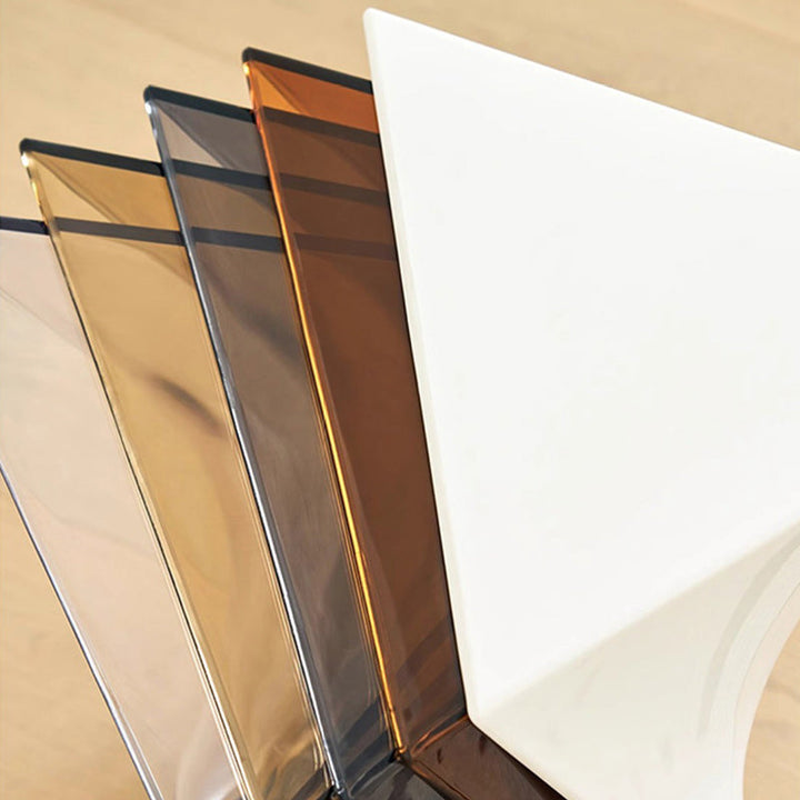 Modern Minimalist Geometric Corner Triangle PC End Table 1-Tier For Living Room