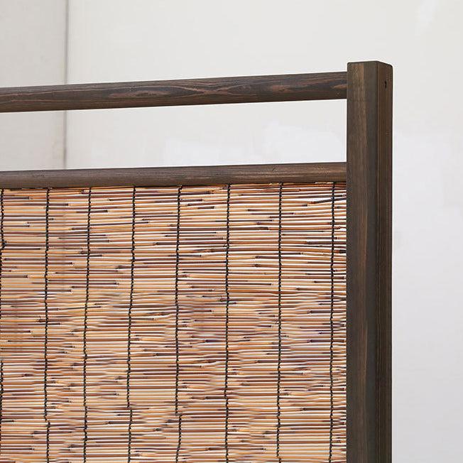 Traditional Chinese Rectangular Pine Wood Solid Wood Reed Room Divider For Living Room