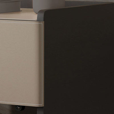 Traditioneller europäischer rechteckiger Holztisch aus Leder mit 1 Schublade für das Wohnzimmer 
