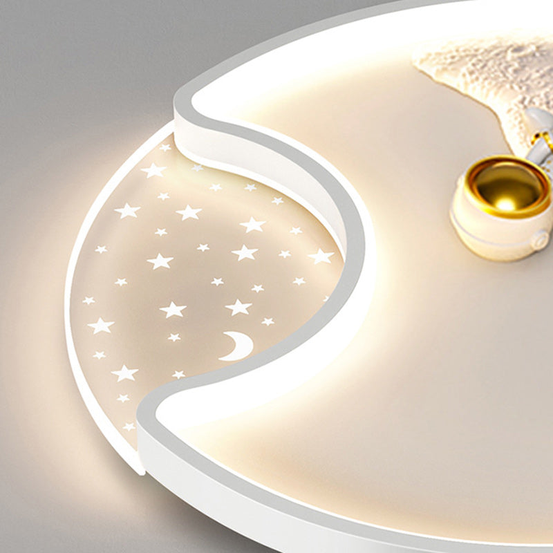 Modern Minimalist Round Rectangular Iron Acrylic LED Flush Mount Ceiling Light For Bedroom