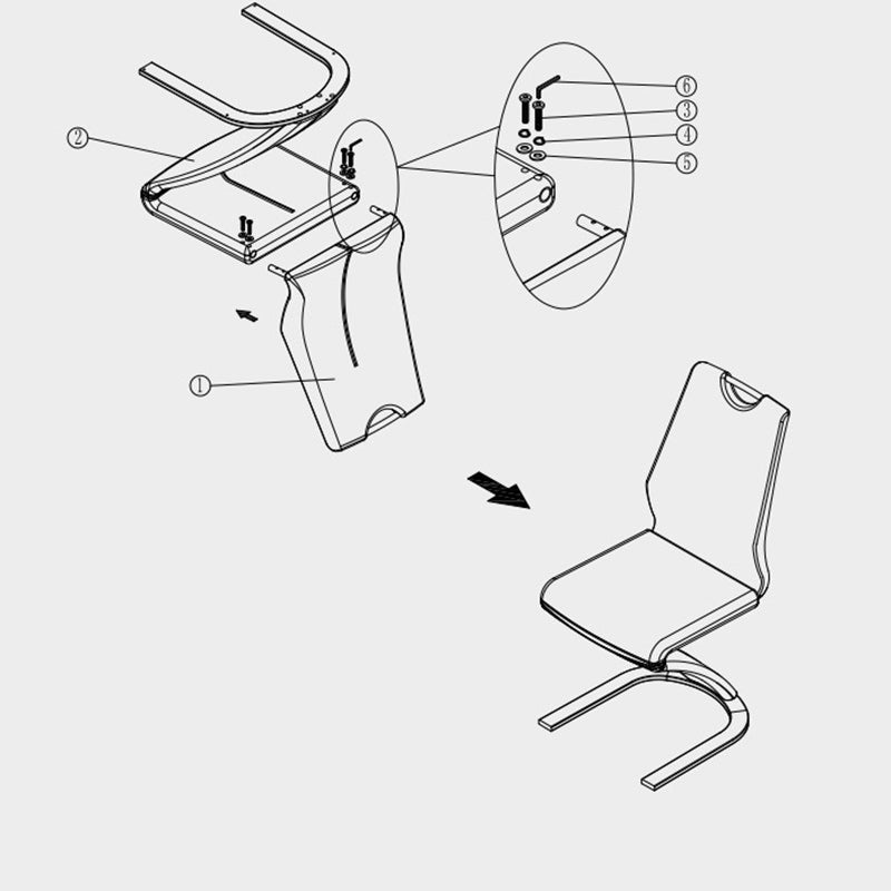 Moderner minimalistischer U-förmiger Rahmen Rechteck PU-Leder Titan Gold Silberbeschichteter Esszimmerstuhl Rückenlehne ohne Armlehnen für Esszimmer 