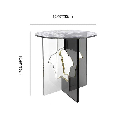 Moderner Luxus runder Acryl-Beistelltisch 1-stufig für Wohnzimmer 
