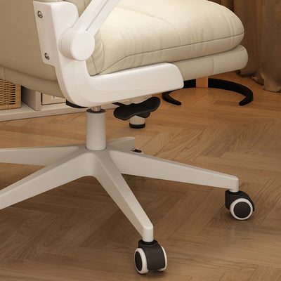 Modern Minimalist Rectangular Nappa Leather Nylon Desk Chair Backrest Armrest For Home Office
