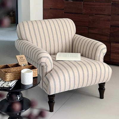 Traditional French Rectangular Velvet Crinkled Woven Fabric Solid Wood Accent Chair Backrest Armrest For Living Room