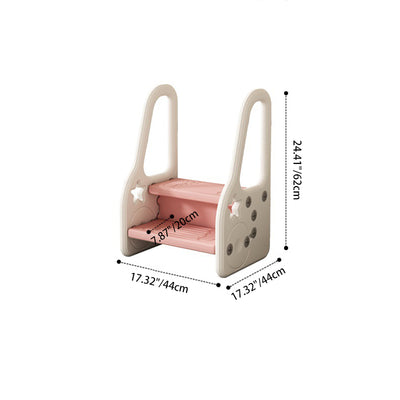 Contemporary Scandinavian High Density Polyethylene Kids Step Stool 2/3-Step For Living Room