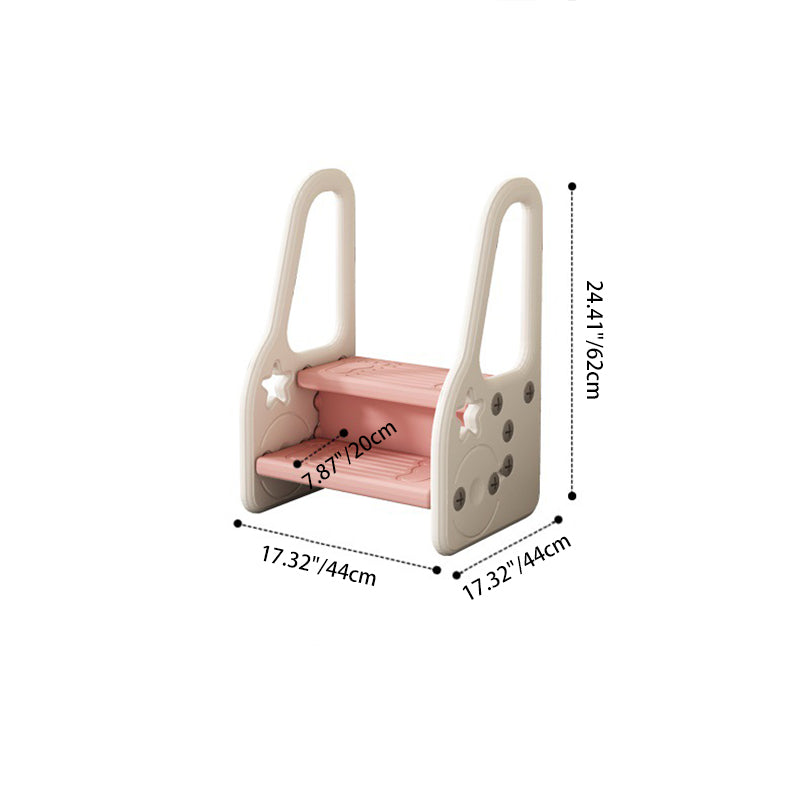 Contemporary Scandinavian High Density Polyethylene Kids Step Stool 2/3-Step For Living Room