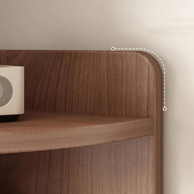 Modern Minimalist Fan-Shaped Engineered Wood Nightstand 6-Tier For Bedroom