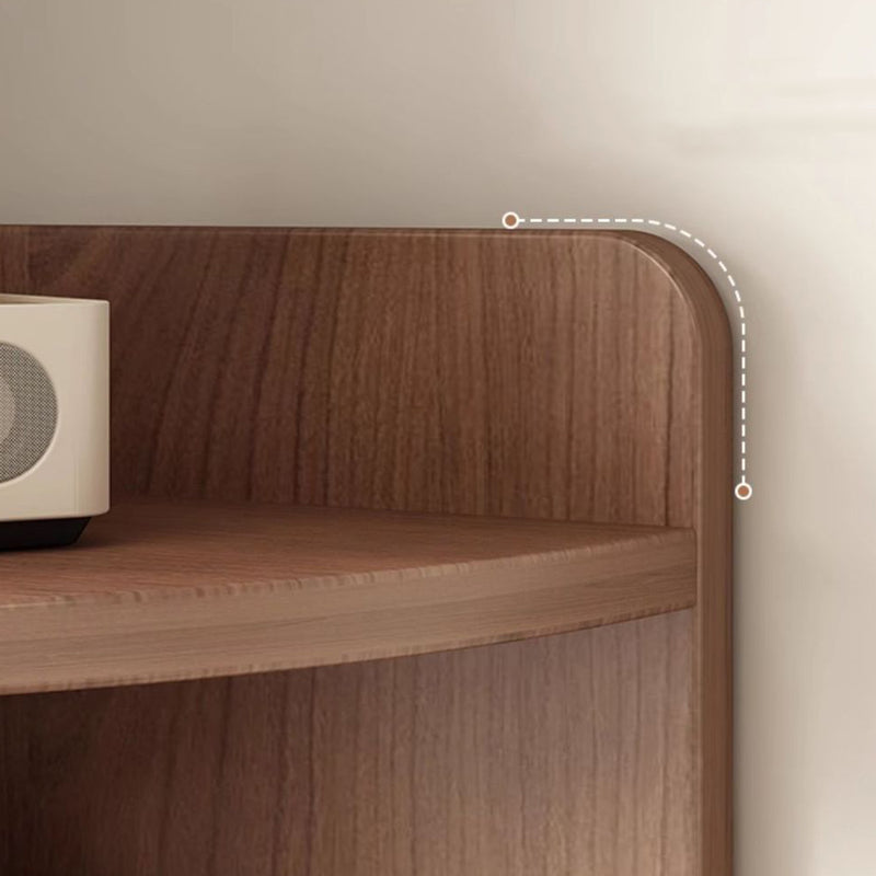 Modern Minimalist Fan-Shaped Engineered Wood Nightstand 6-Tier For Bedroom