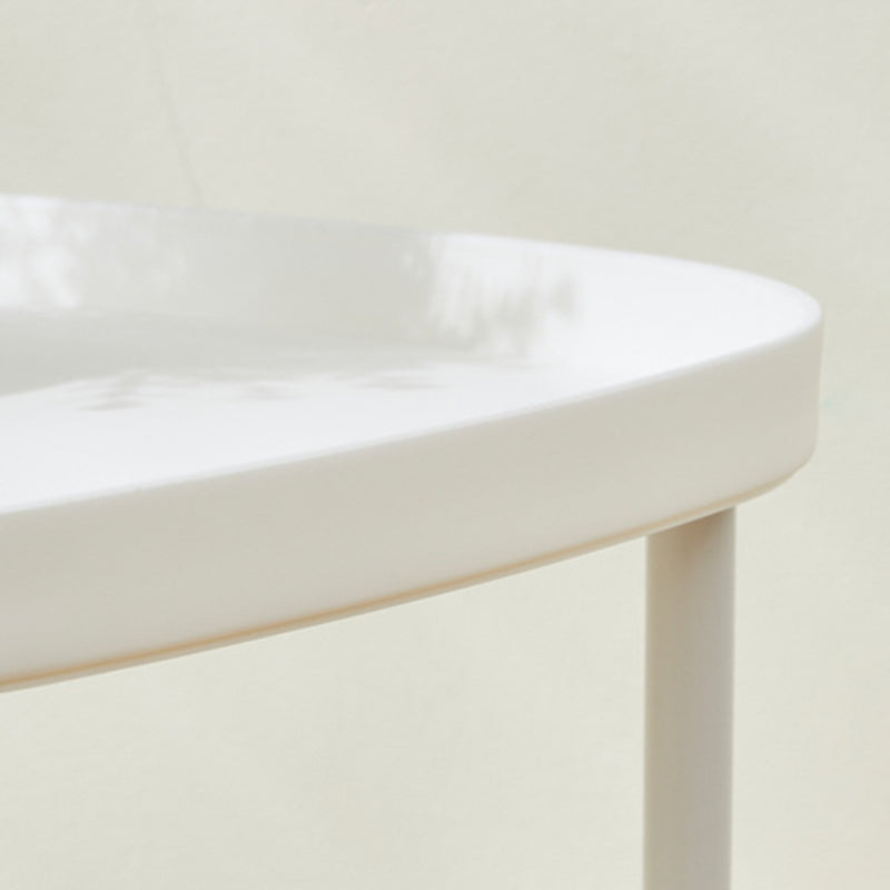 Modern Minimalist Rectangular PP Carbon Steel Side Table 2/3 Tier For Living Room