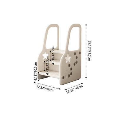 Contemporary Scandinavian High Density Polyethylene Kids Step Stool 2/3-Step For Living Room