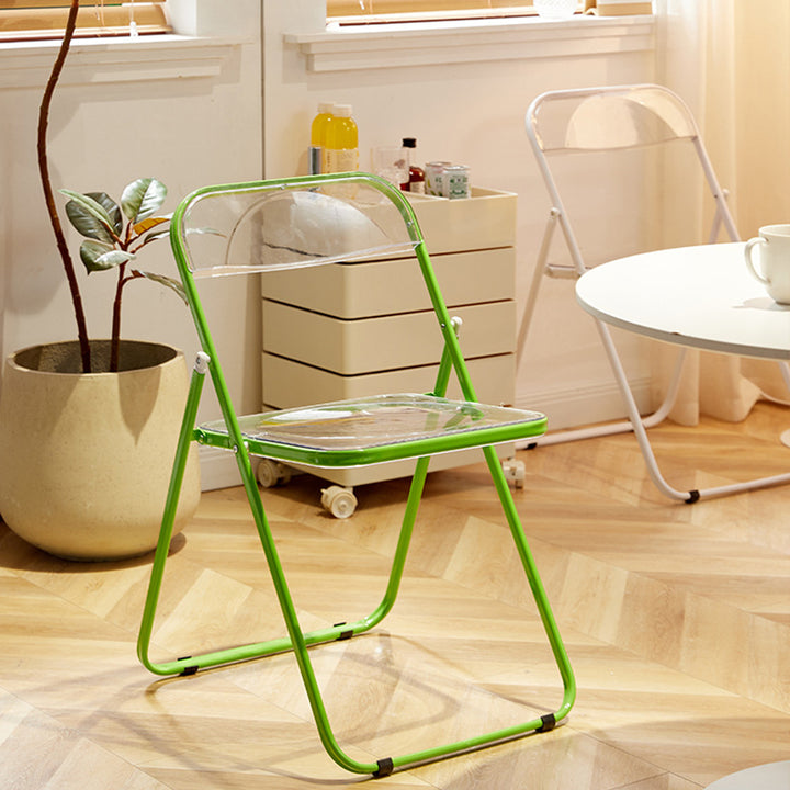 Moderna Minimalista Rectangular PVC Hierro Silla de Comedor Respaldo Sin Brazos Para Comedor 