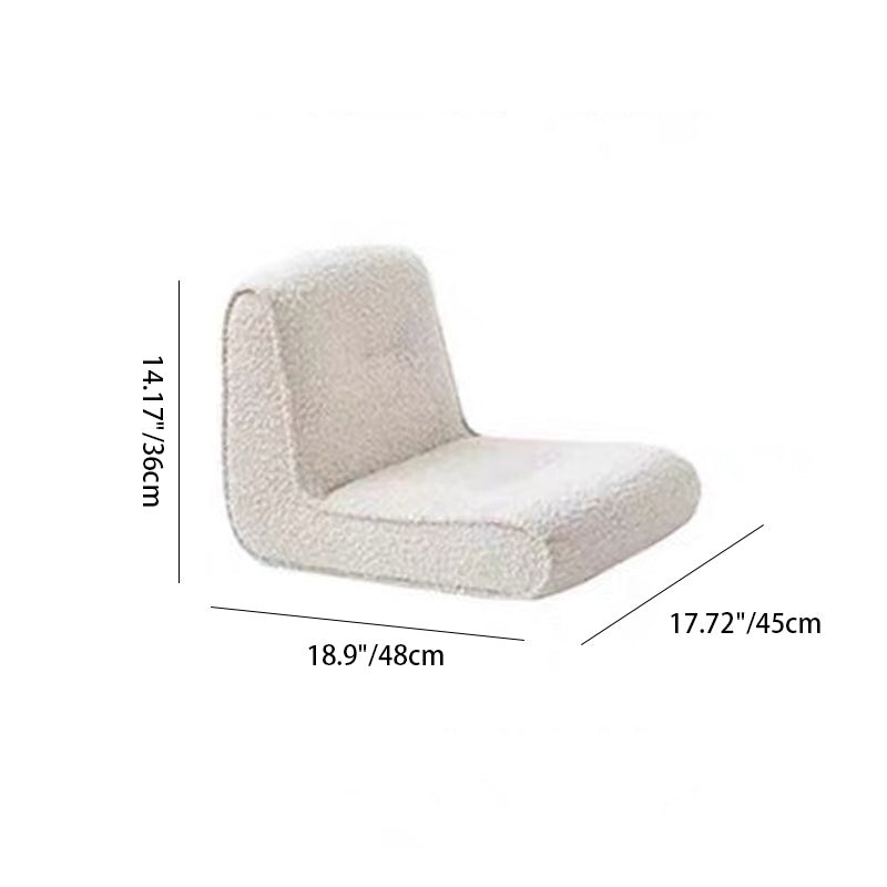 Conjunto de mesa de centro y sillas tatami cuadradas japonesas tradicionales de tela sherpa blanca y madera de pino Toon para sala de estar 