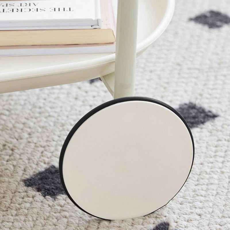 Contemporary Scandinavian Removable Rectangular Round Acrylic Stainless Steel End Table 2-Tier For Living Room