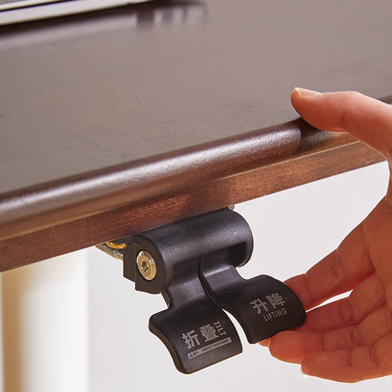 Mesa auxiliar moderna minimalista rectangular de madera maciza y hierro de 1 nivel para sala de estar 