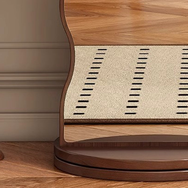 Étagère miroir pleine longueur en verre à 5 niveaux, en panneau de fibres de densité moyenne ondulé scandinave contemporain, pour chambre à coucher 