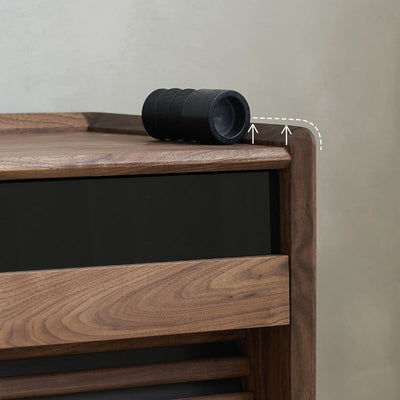 Table de nuit rectangulaire en bois nordique contemporain à 2 tiroirs pour chambre 