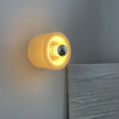 Moderne Einfachheit Zylinder Eisen Glas 1-Licht Wandleuchte Lampe für Schlafzimmer 