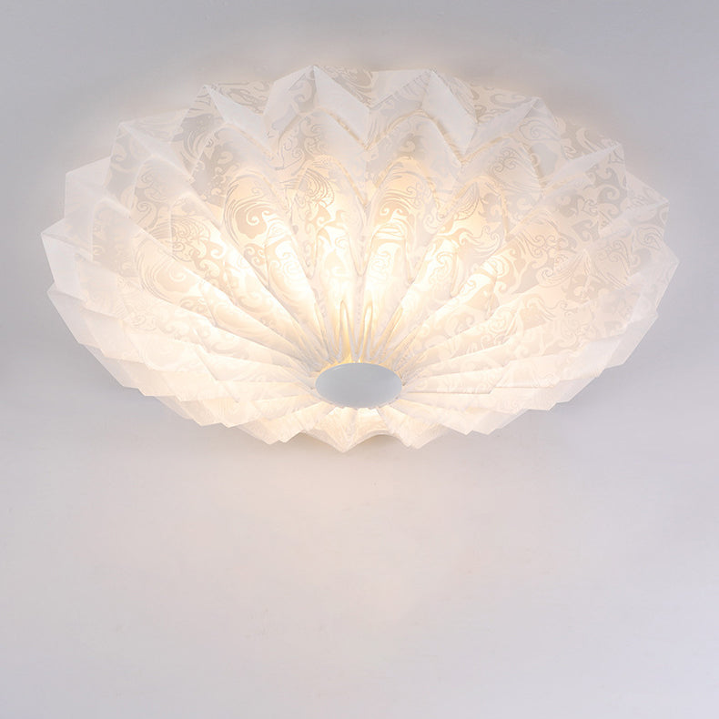 Zeitgenössische nordische Eisen-Acryl-Runde gedruckte LED-Unterputz-Deckenleuchte für Schlafzimmer 