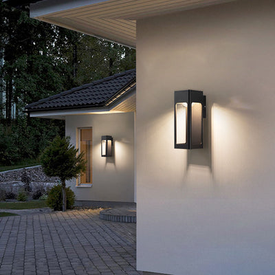 Applique Murale Moderne Minimaliste Étanche en Aluminium Rectangulaire à LED pour Patio Extérieur 