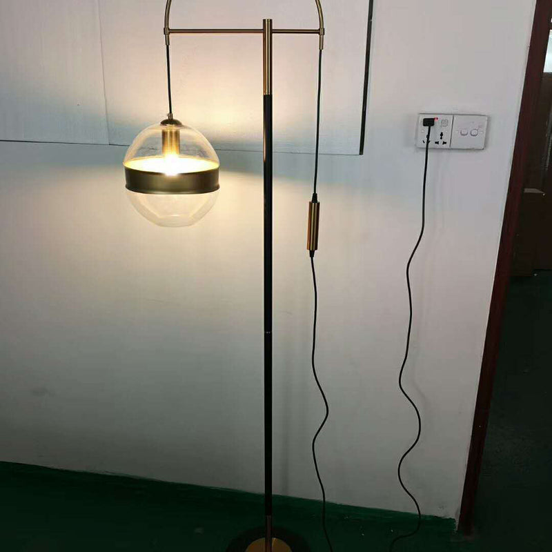 Nordic Minimalist Art Glass Hanging Ball 1-Light Standing Floor Lamp