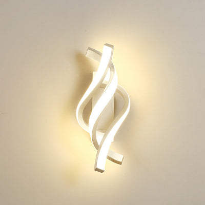 Moderne kreative Aluminium Spirale Streifen Design LED Wandleuchte Lampe für Wohnzimmer 