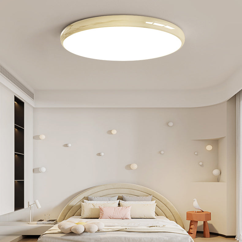 Plafonnier LED moderne minimaliste en acrylique rond avec abat-jour pour chambre 