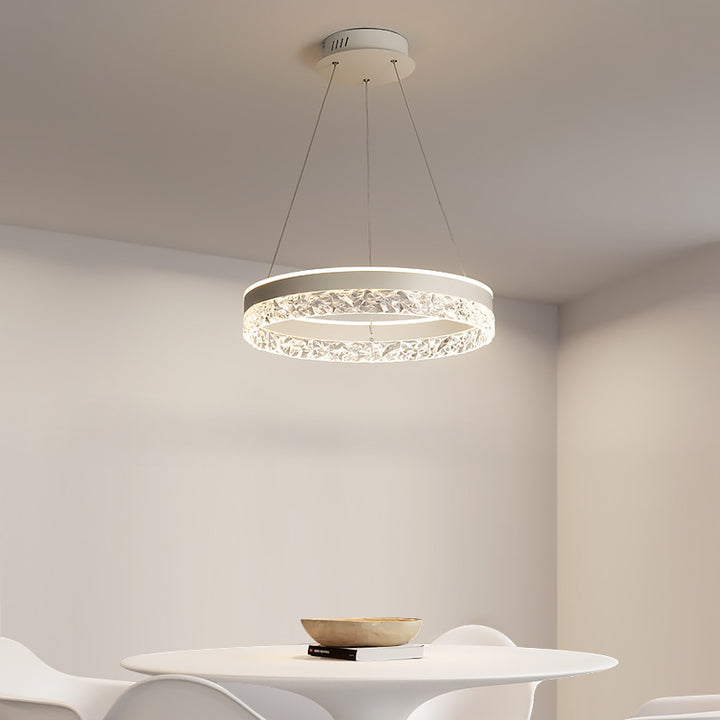 Moderne minimalistische Kreis Eisen Acryl LED Pendelleuchte für Schlafzimmer 