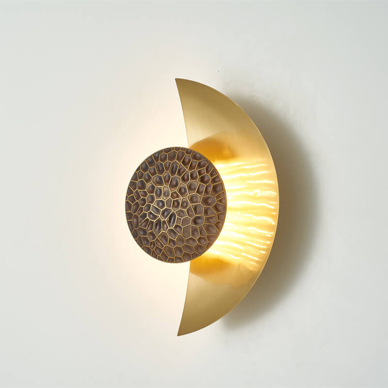 Scandinavian Modern Half-Moon Round Iron LED Wall Sconce Lamp