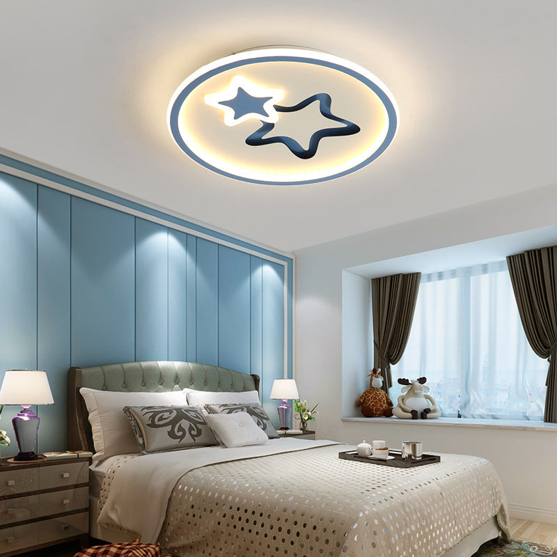Plafonnier LED en acrylique et fer en forme d&