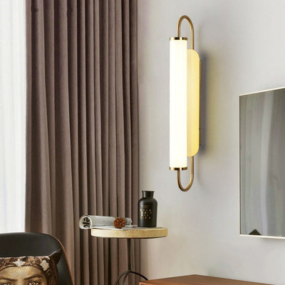 Applique murale LED contemporaine nordique en fer et acrylique en forme de cylindre pour salon 